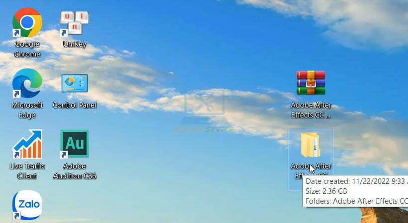 Mở file giải nén phần mềm