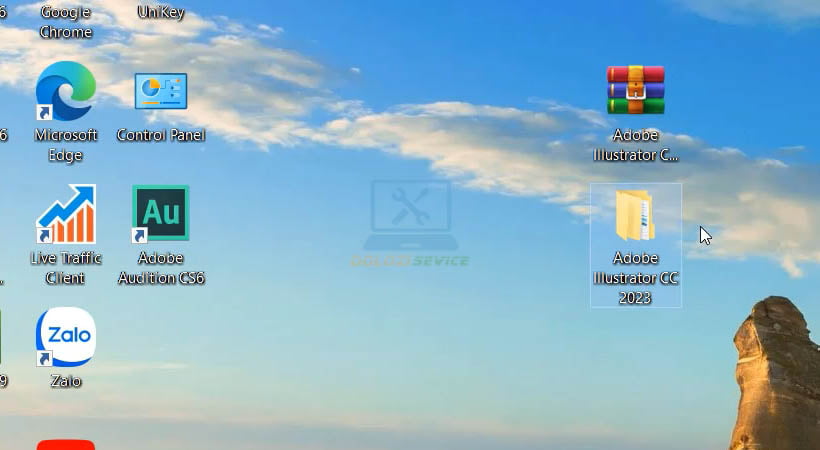 Mở file giải nén