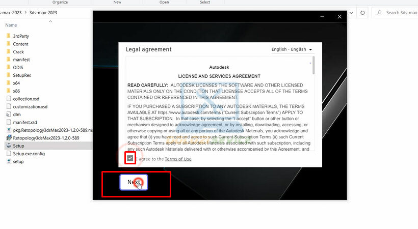 Chọn tùy chọn và nhấn Next.