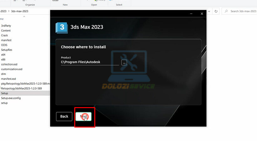 Nhấn Next để tiếp tục.