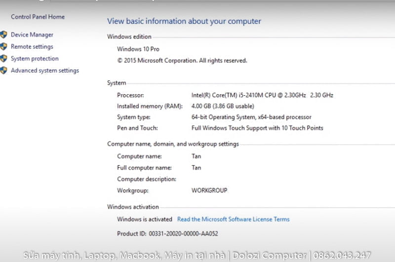 Kiểm tra phiên bản windows
