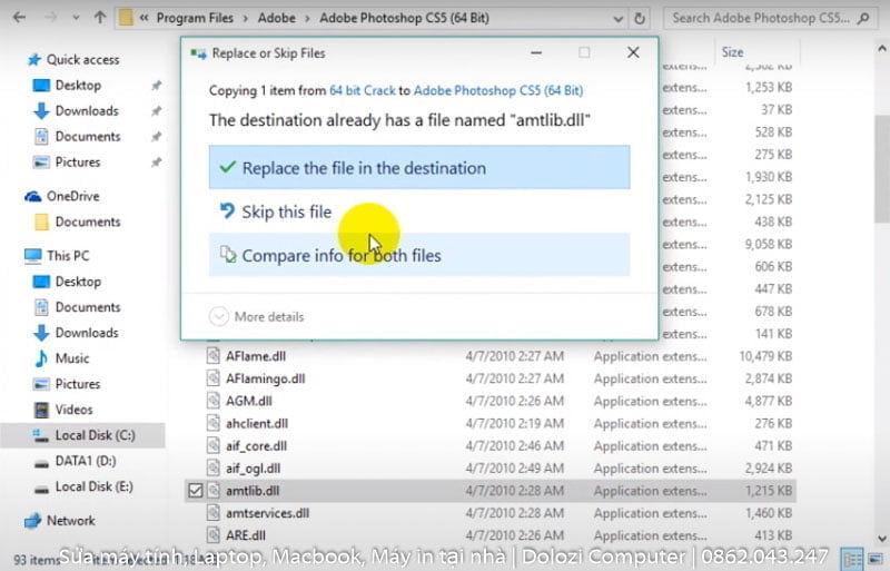 Copy đề vào file cài