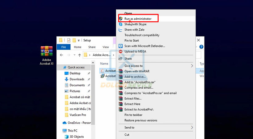 Khởi chạy file cài đặt.