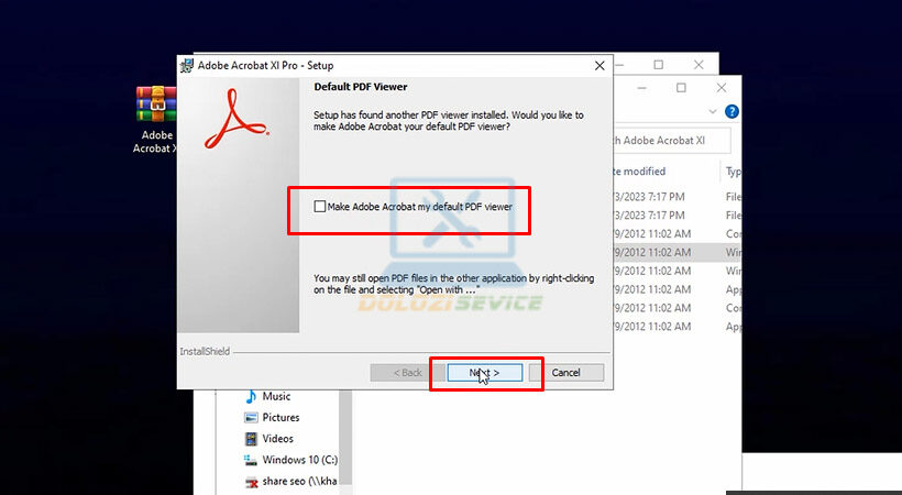 Chọn như hình sau đó chọn Next.