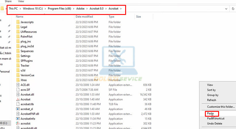 Hướng Dẫn Cài Đặt Acrobat 8 và Tải Phần Mềm Miễn Phí 16 Mở file như đường dẫn Paste file vừa Copy vào.