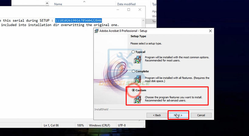 Hướng Dẫn Cài Đặt Acrobat 8 và Tải Phần Mềm Miễn Phí 9 Tiến hành chọn Next.