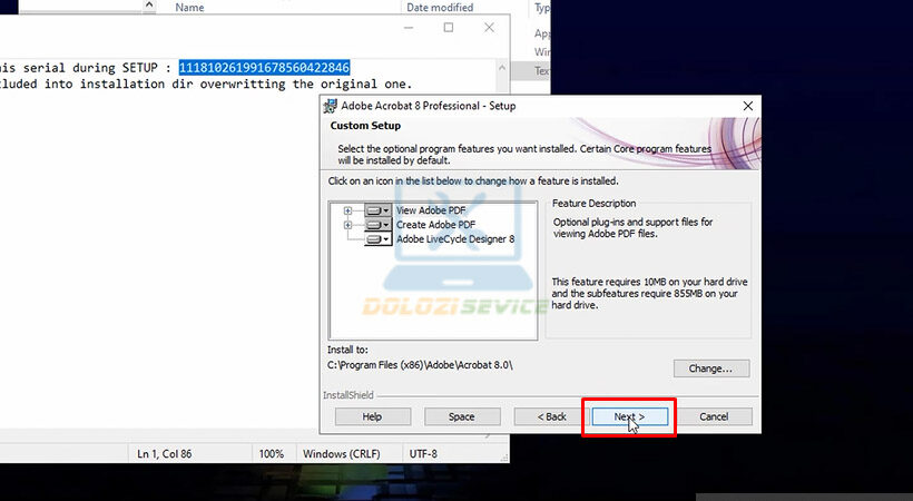 Hướng Dẫn Cài Đặt Acrobat 8 và Tải Phần Mềm Miễn Phí 11 Tiến hành chọn Next.