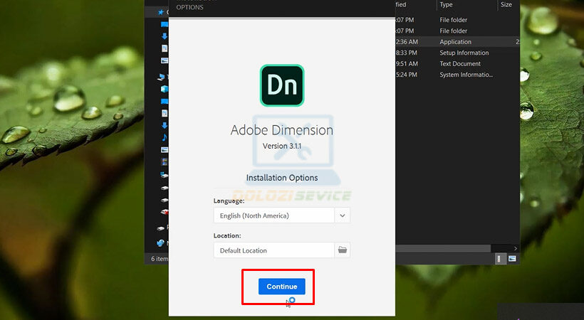 Hướng dẫn cài đặt và tải Dimension 2020 dễ dàng nhất 4 Tiến hành chọn Continue.