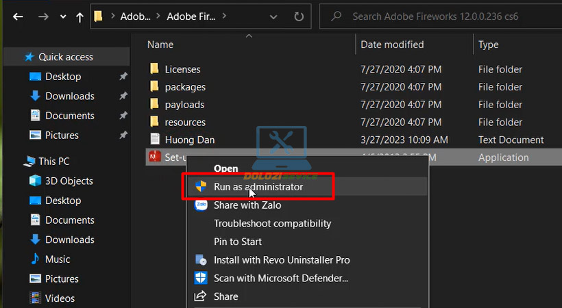 Hướng Dẫn Cài Đặt Fireworks CS6 và Tải Phần Mềm Miễn Phí 3 Chạy file Setup của Fireworks