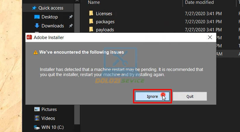 Hướng Dẫn Cài Đặt SpeedGrade CS6: Tải Ngay Phần Mềm Đỉnh Cao 5 Chọn Ignore