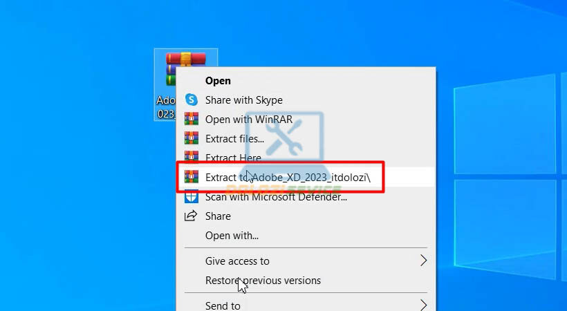 Giải nén phần mềm