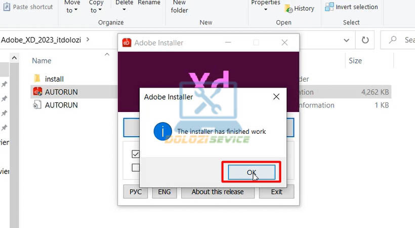 Hoàn tất cài đặt phần mềm