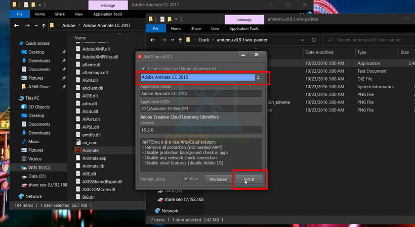 Chọn như hình sau đó nhấn Install.