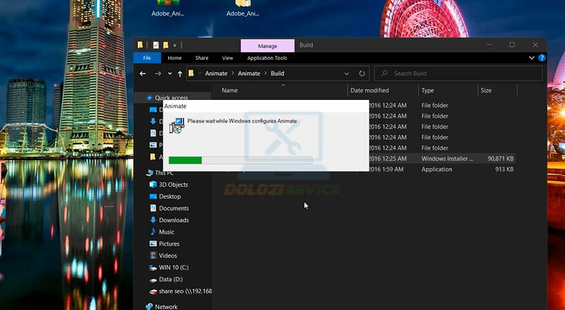 Đợi phần mềm được cài đặt. Adobe Animate 2017.