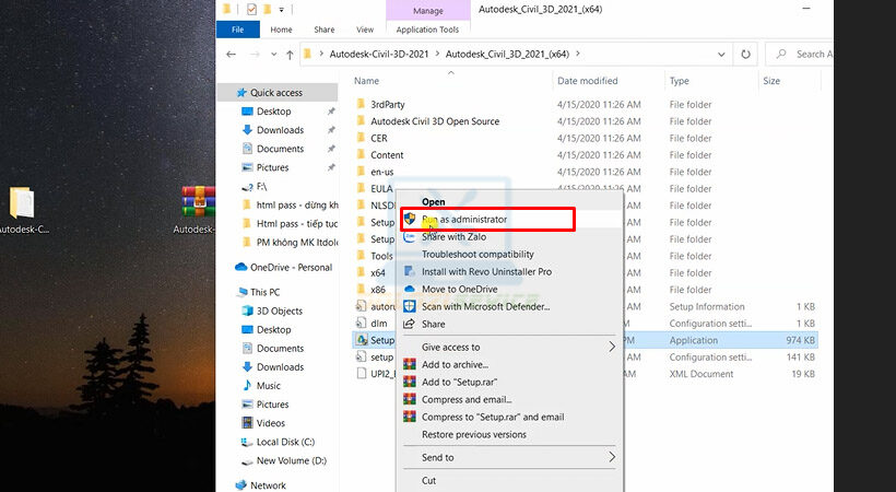 Mở tệp Set Up phần mềm.