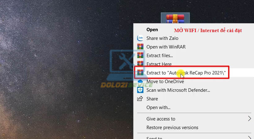 Giải nén phần mềm