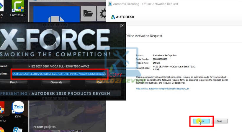 Nhập thông tin vào Next