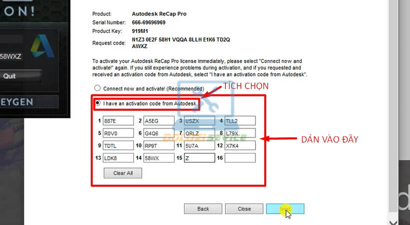 Hoàn tất nhập thông tin