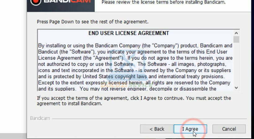 Chấp nhận điều khoản cài đặt