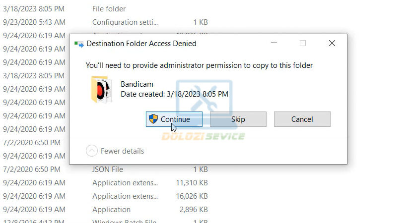 Chọn Continue kết thúc cài đặt Bandicam 2020.