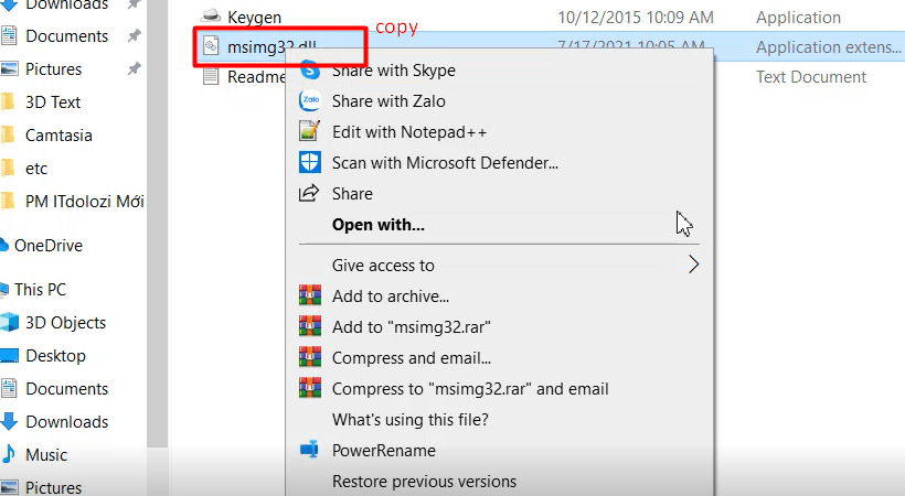 Copy file như hình.