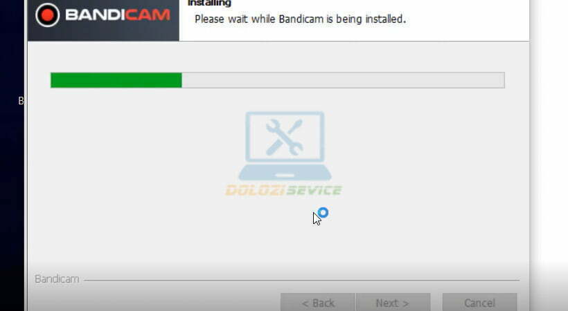 Đợi phần mềm được cài đặt.