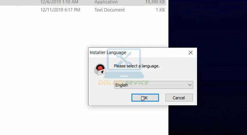Chọn ngôn ngữ cài đặt