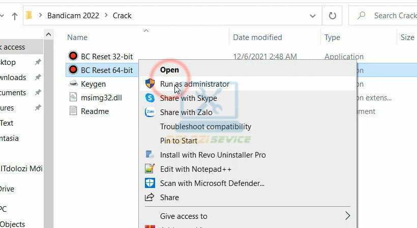 Khởi chạy file kích hoạt.