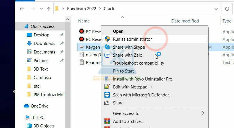 Tiến hành khởi chạy Run As Adminnistrator.