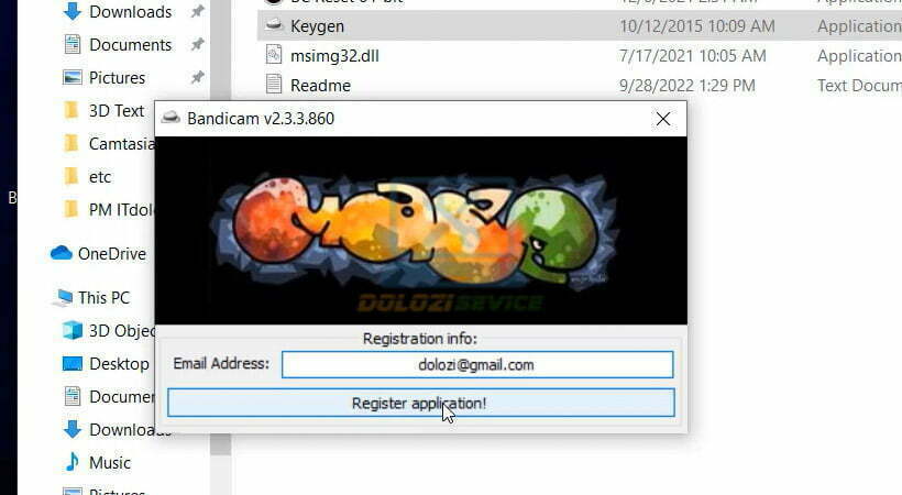 Tiến hành điền mail và chọn Register ...