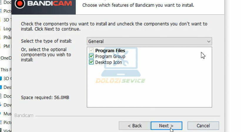 Tiếp tục chọn Next