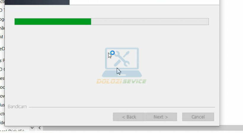 Đợi phần mềm được cài đặt