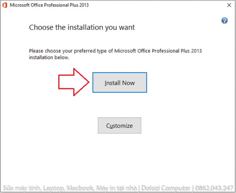 tiếp tục chọn install now để cài đặt