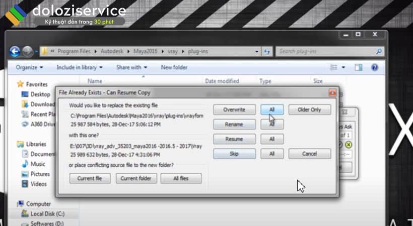 Chạy file vừa paste