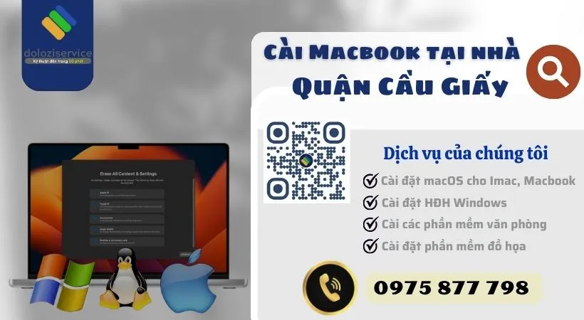 Cài Macbook Quận Cầu Giấy