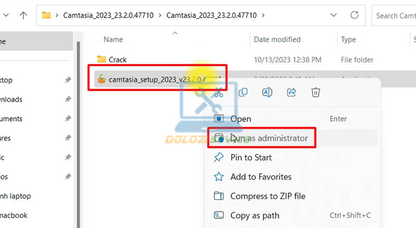 Chọn Run as Administrator