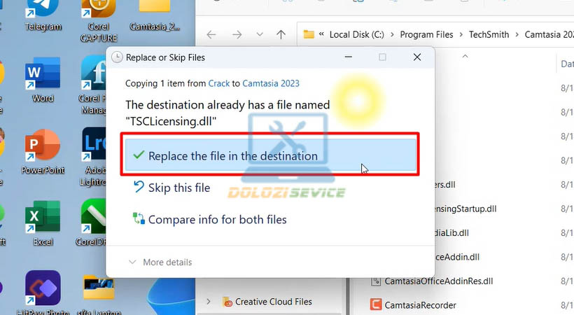 Chọn như hình cài camtasia 2023