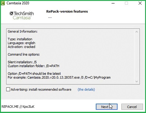 Bỏ chọn phần mềm quảng cáo