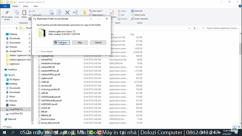 Continue để hoàn thành