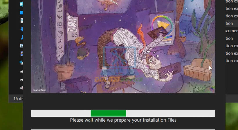 Đợi cài đặt hoàn tất