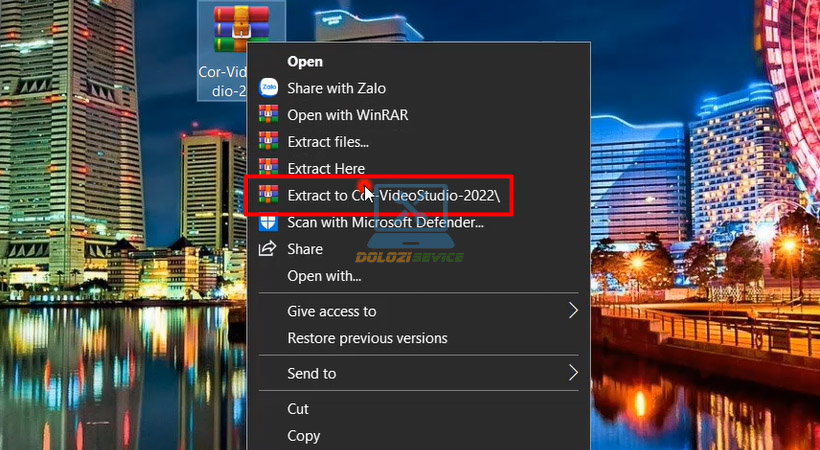 Giải nén Corel VideoStudio 2022