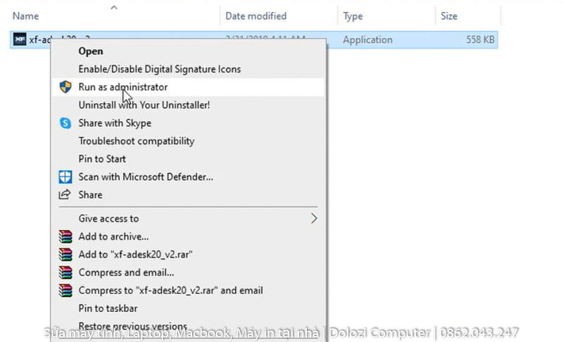 Khởi động phần mềm Crack