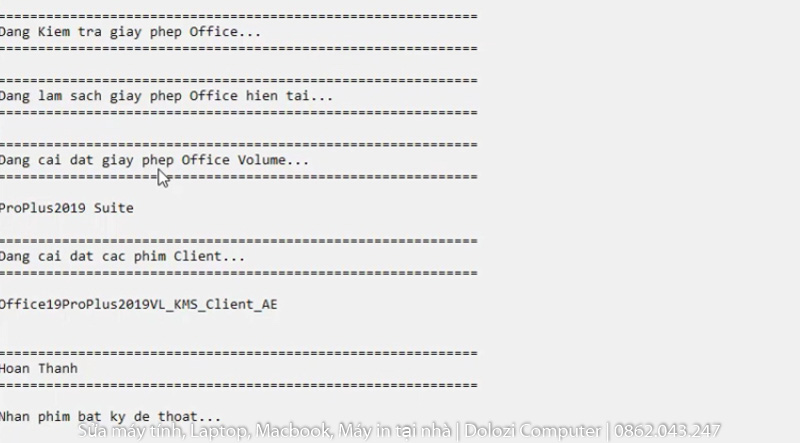 Nhấn phím bất kỳ