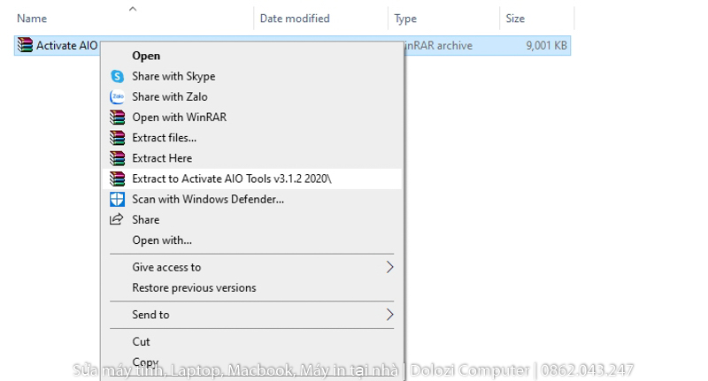 Giải nén Crack Office 2019