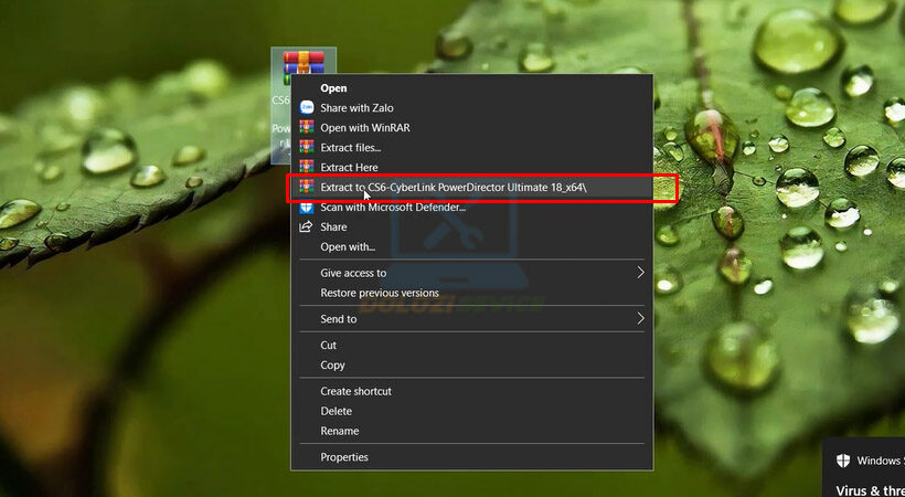 Giải nén file cài đặt CyberLink PowerDirector Ultimate 18.