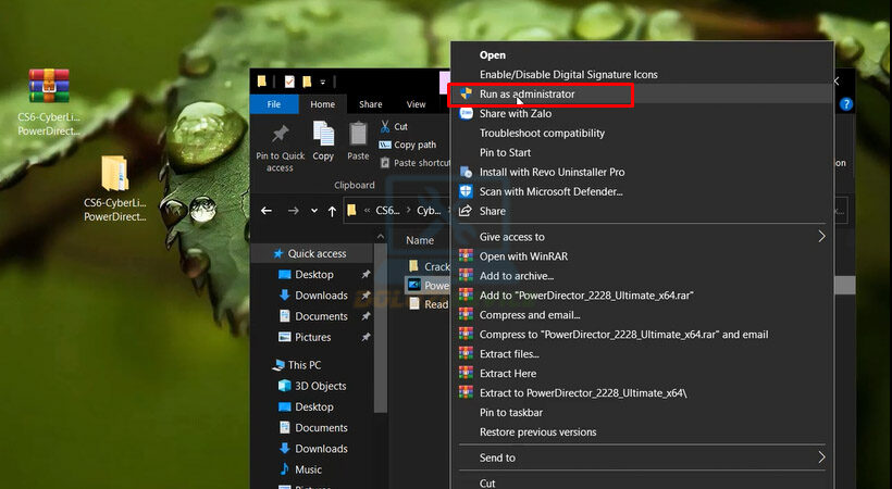 Khởi chạy file như hình.