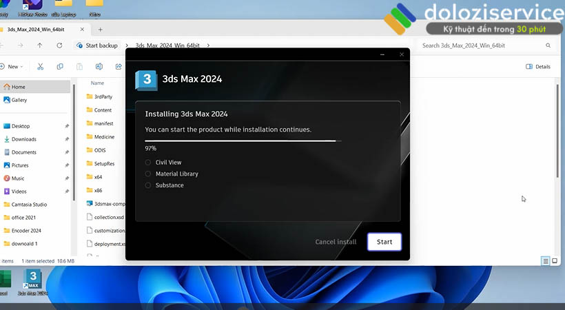 Cách Cài Đặt và Tải 3DS MAX 2024 Dễ Dàng Nhất 7 Chờ quá trình cài đặt.