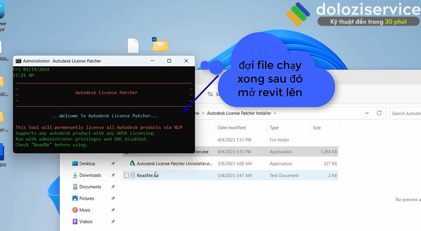 Đợi chương trình chạy xong. Như vậy là hoàn thành cài đặt rồi.