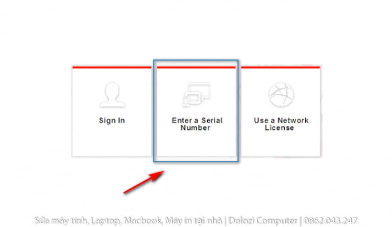 Nhập số serial để kích hoạt