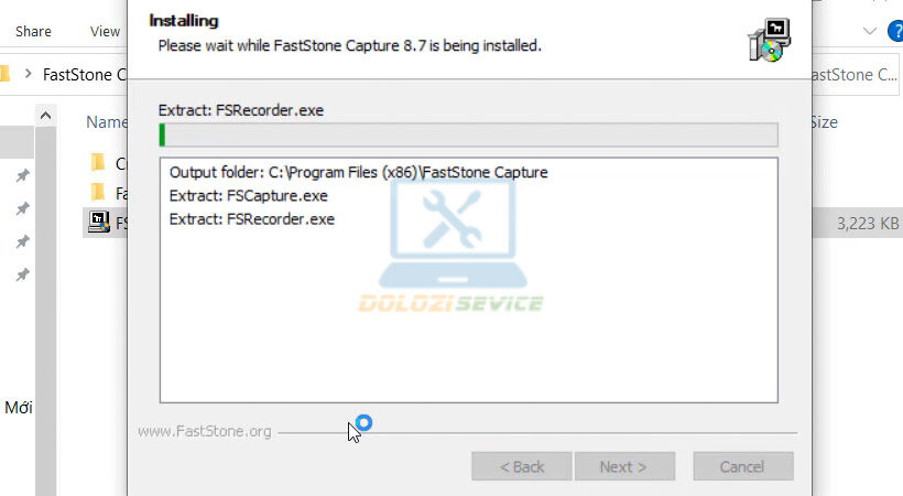 Hướng dẫn tải và cài đặt FastStone Capture 8.7 dễ dàng nhất 7 Đợi phần mềm được cài đặt.